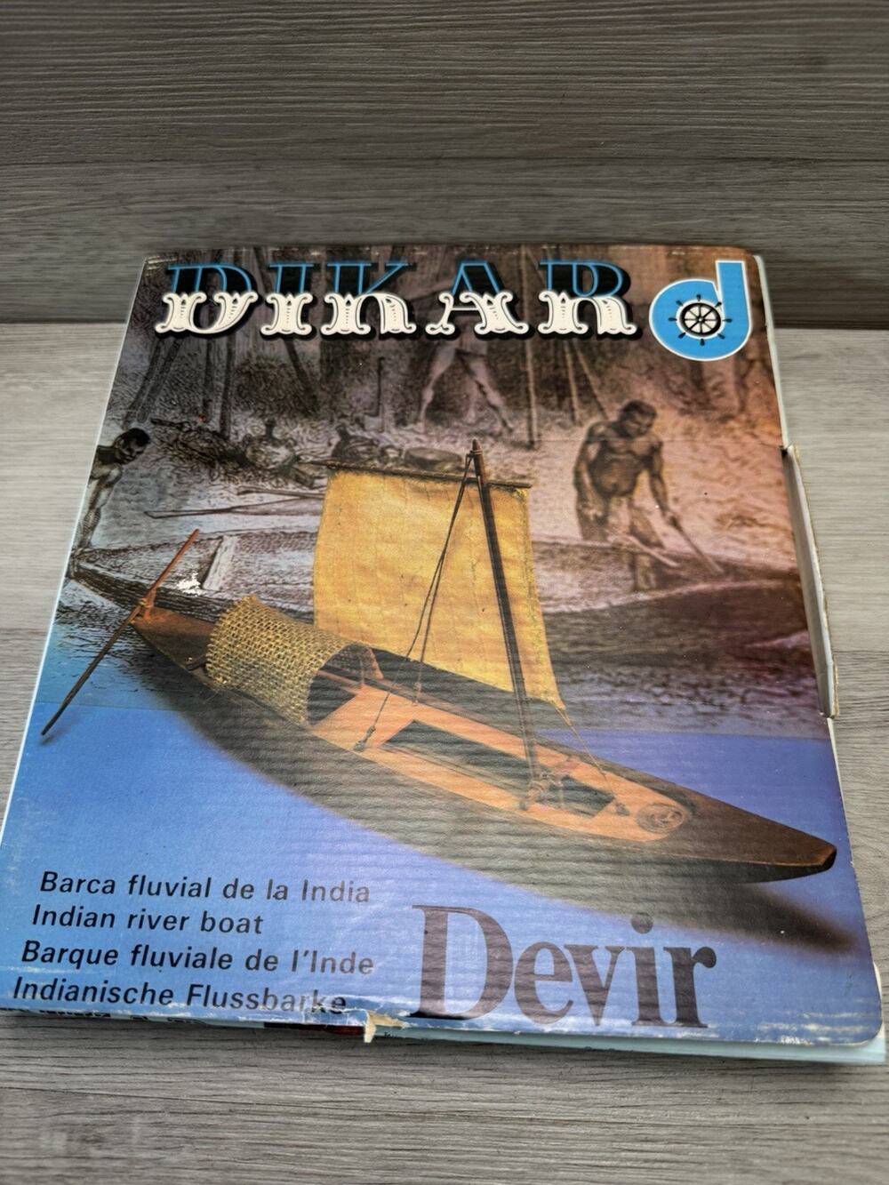Dikar Wooden Boat Model Kit 1:50 scale Unused with box Made in Spain Devir 150